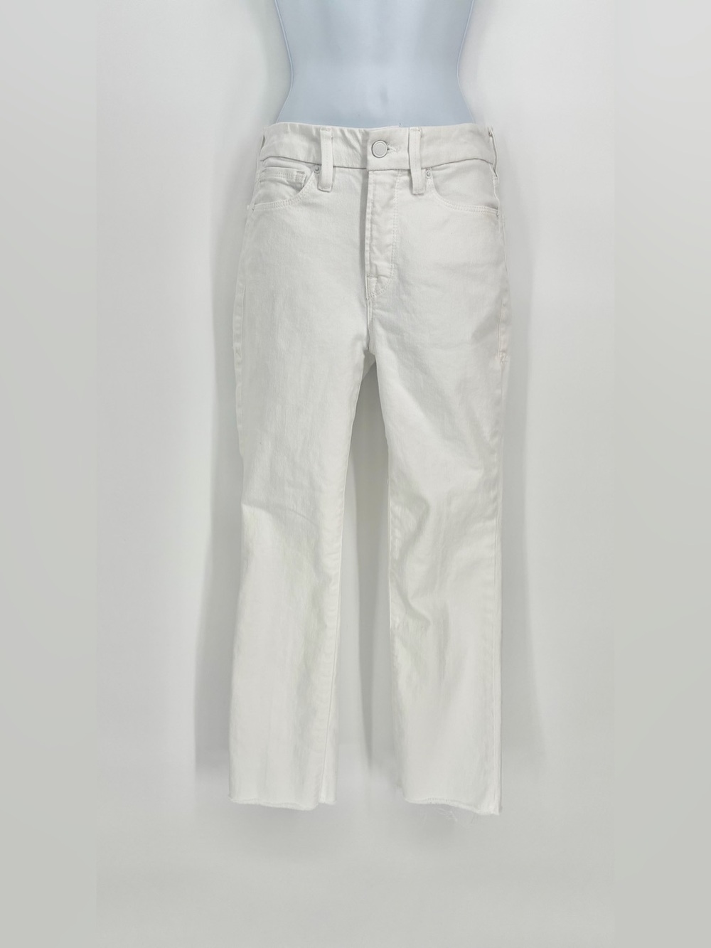 Good American Good Legs Straight Jeans White Sz 2/26
